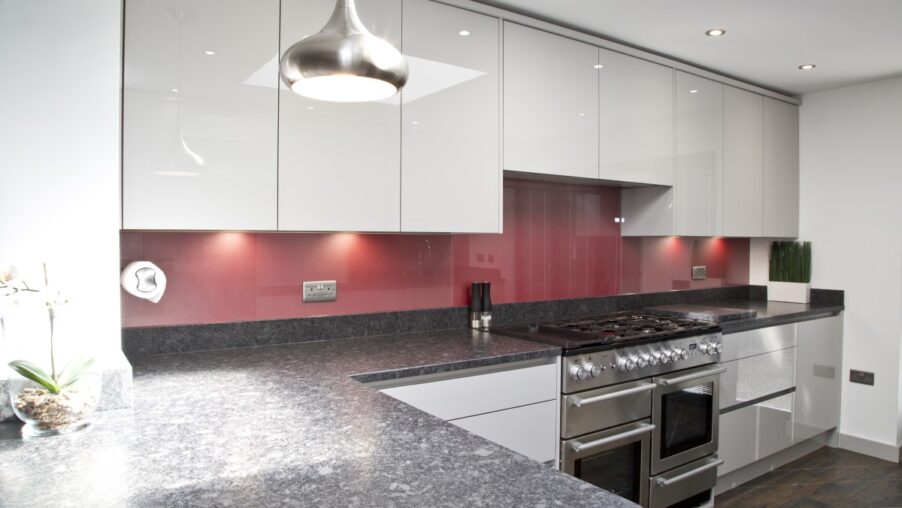 A Contemporary Galley Kitchen In Orpington