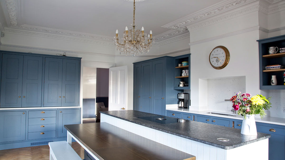 Brass Fittings For Blue And Green Kitchens Great British Kitchens