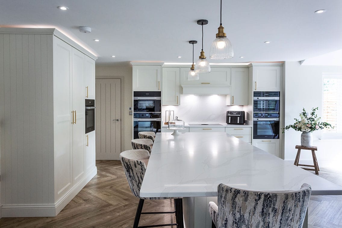 A contemporary kitchen in Oxted