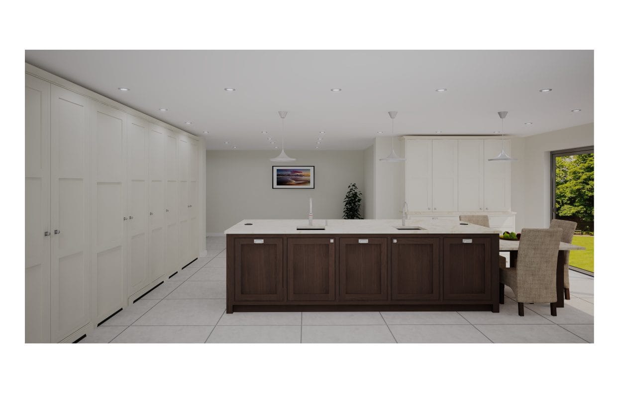 3D render of the kitchen